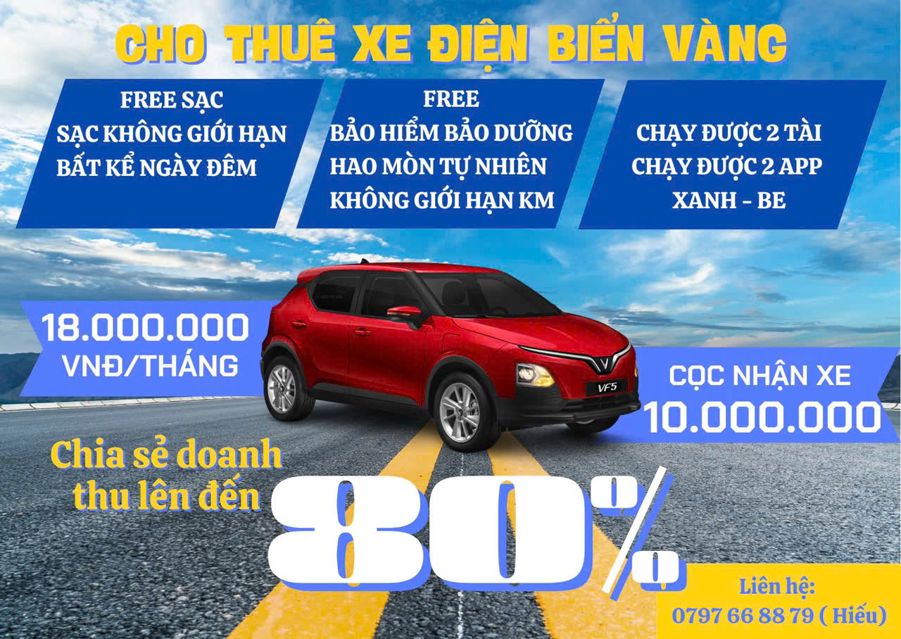 Một số lý do nên thuê xe VF5 tại Shop Chú Ba